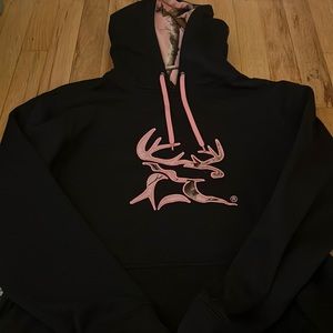 Bushmaster pink and black camo hoodie with pocket size small!
